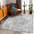 CHAMPLANT Washable Area Rug 3'x5' Vintage Traditional Floor Cover Foldable Thin by CHAMPLANT