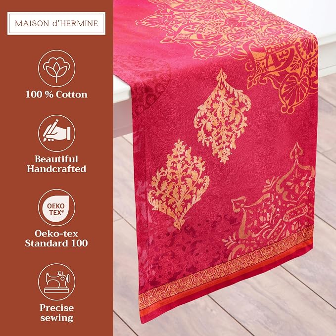 Maison d' Hermine Table Runner 100% Cotton 14.50" x 72" | Table Runners 72 - Image 2