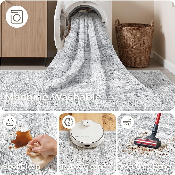 3x6 Runner Rug Non Slip, Thin Entryway Washable Rug - Image 8