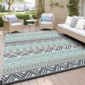 MontVoo Outdoor Rug Carpet Waterproof-Patio Rug Mat 10x14 Reversible RV Outdoor by MontVoo
