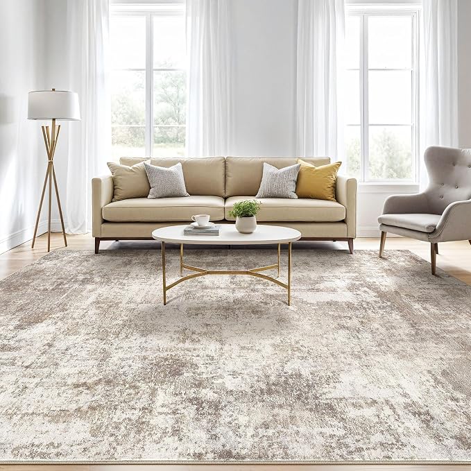 7x9 Area Rug Living Room: Washable Large Abstract Soft Rugs Stain Resistant - Image 5