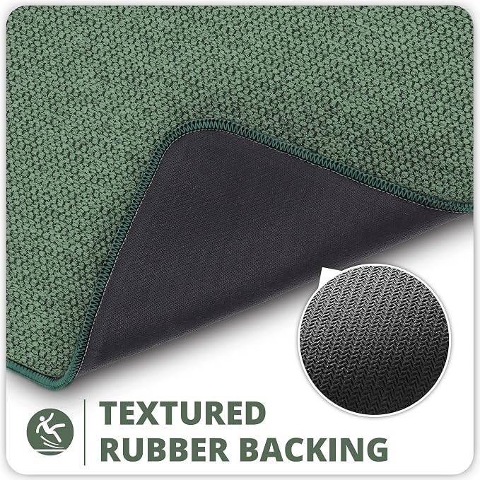 Bosap Bathroom Rugs Set 2 Pieces, Thin Bathroom Mats, Toilet Rugs, Quick Dry - Image 4