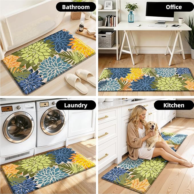 Arenarug Kitchen Mats for Floor 2PCS Cushioned Anti Fatigue Kitchen Mats - Image 7