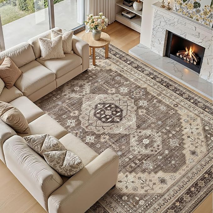 6x9 Washable Area Rug, Large Rugs - Image 5