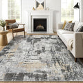 7x10 Area Rug Living Room: Washable Large Abstract Modern Soft Rug Stain by LOONGRUG