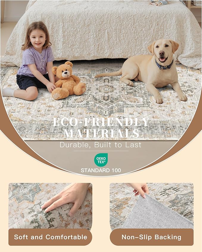 Madane Hallway Runner Rug 2x12, Long Washable Runner Rugs 12ft - Image 5