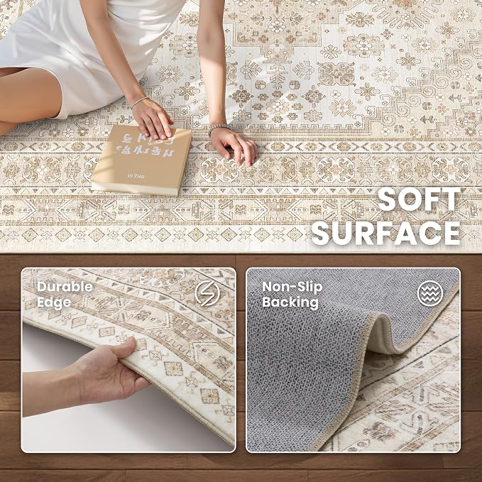 zesthome 6x9 Area Rug, Super Soft Washable Rugs - Image 6