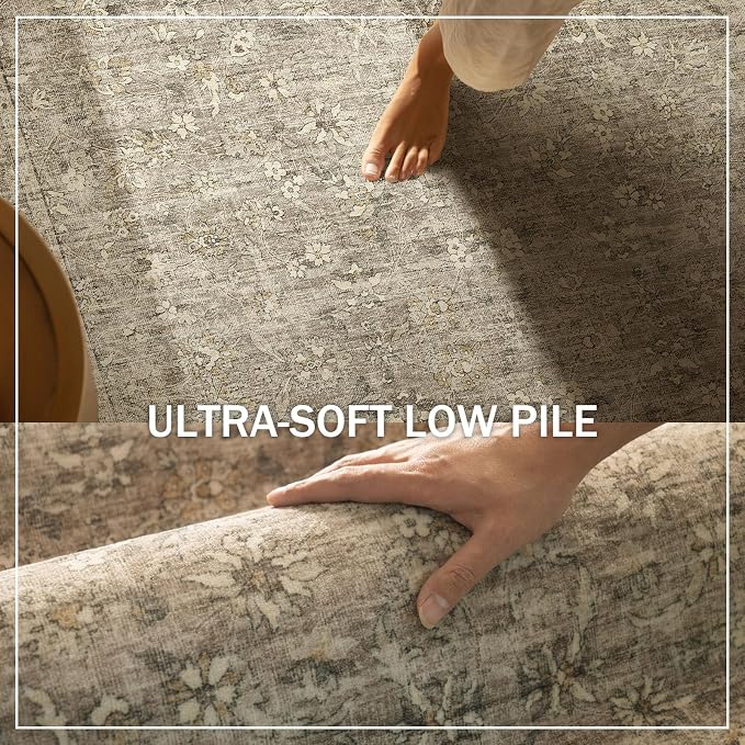 Machine Washable Rugs for Living Room: 5x7 Area Rugs for Bedroom Vintage Stain - Image 5