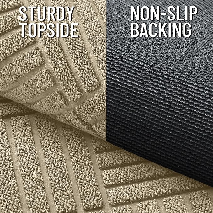 OLANLY Front Door Mat Outside Entrance 29.5x17, Heavy Duty Sturdy Natural - Image 4