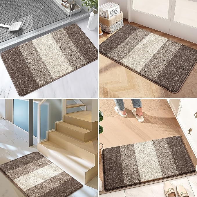 Kitinjoy Indoor Outdoor Door Mat, 54x32 Non-Slip Absorbent Dirt Trapper - Image 6