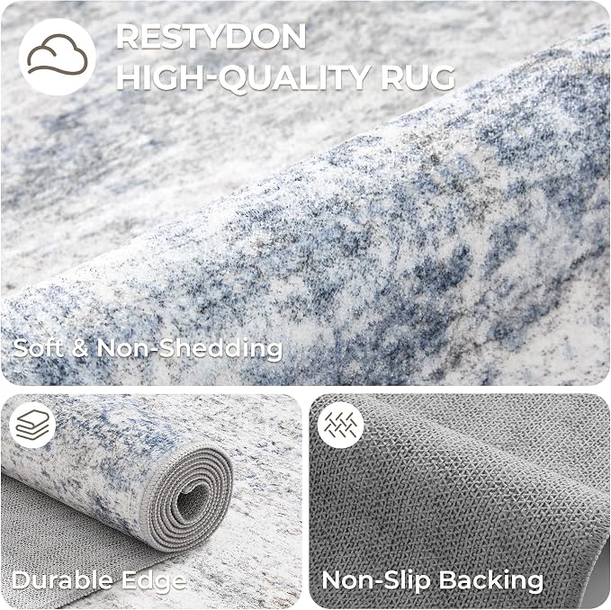 3x12 Runner Rug for Hallway, Non-Slip Long Bathroom Rugs Runner for Kitchen - Image 7