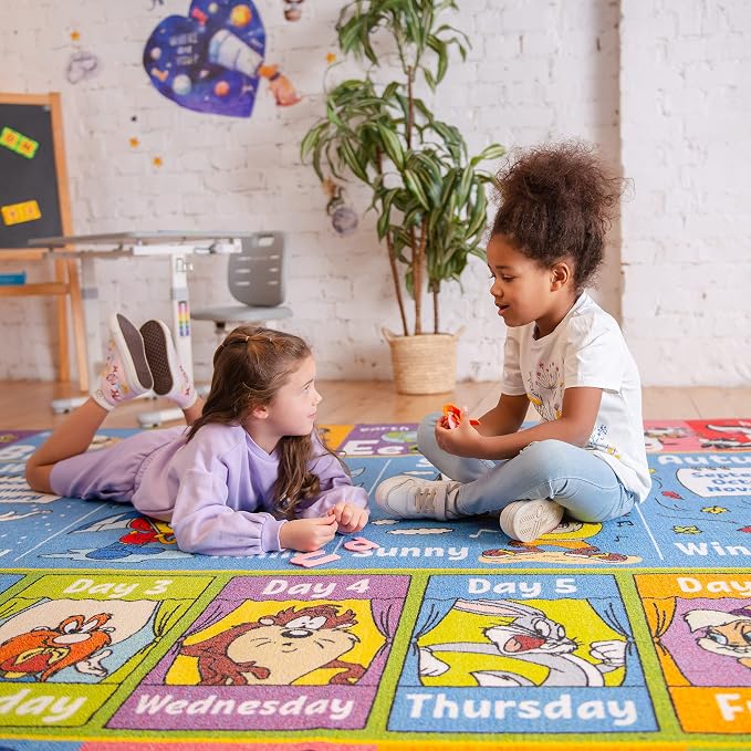 Looney Tunes Educational Kids Rug – ABC Alphabet, Months & Days Learning Mat – - Image 7