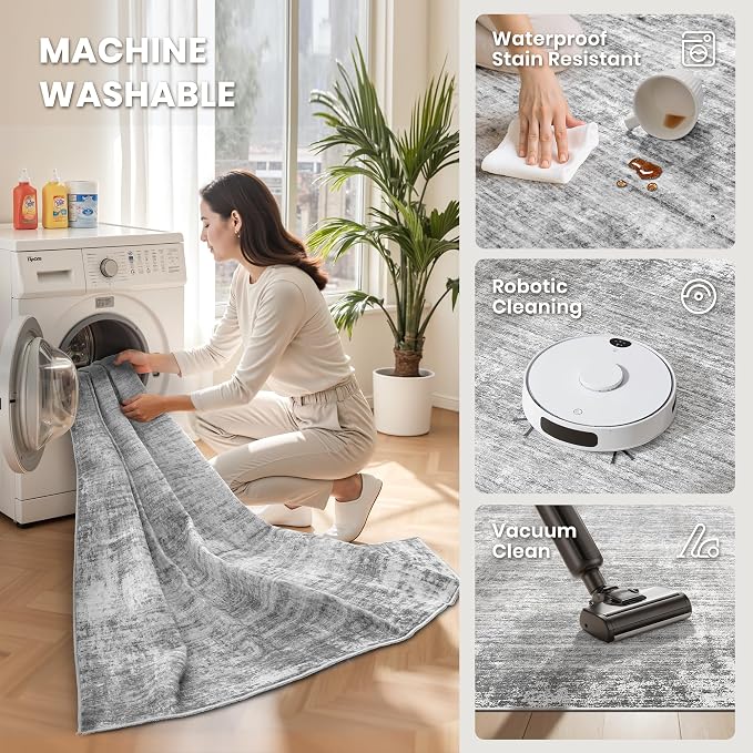 zesthome 5x7 Area Rugs, Modern Washable Rug, Non-Slip Rugs - Image 4