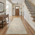 GENIMO Washable Floral Runner Rug 2x6, Non-Slip Long Hallway Carpet by GENIMO