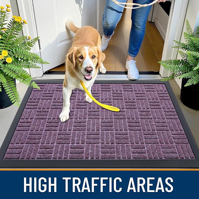 OLANLY Front Door Mat Outside Entrance 71x23, Heavy Duty Sturdy Natural Rubber - Image 5