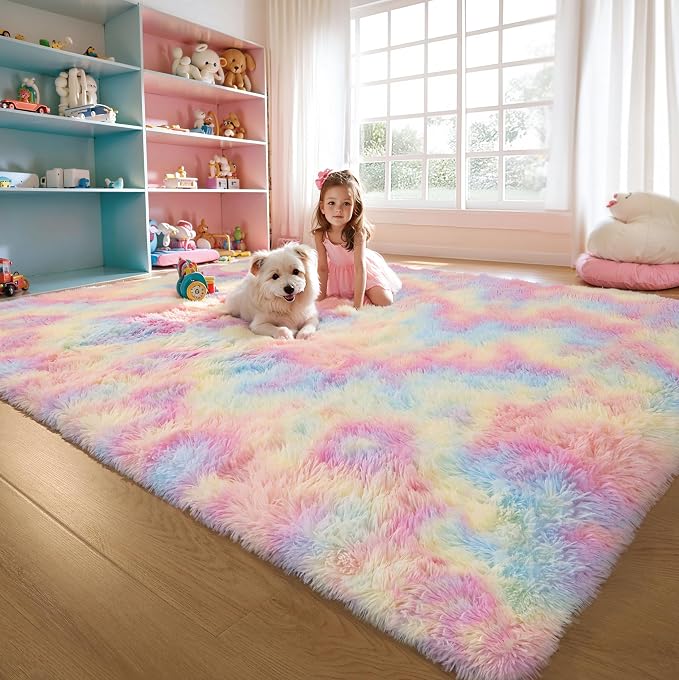 KCHOWUA Fluffy Fuzzy Unicorn Rugs - Image 9