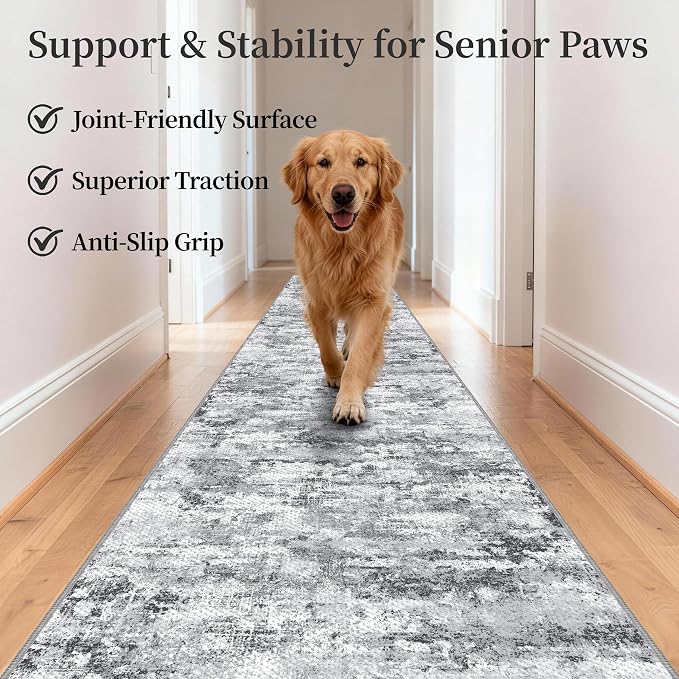 Washable Carpet Runners for Hallway 12ft-Non Slip Floor Runners for Dogs - Image 2