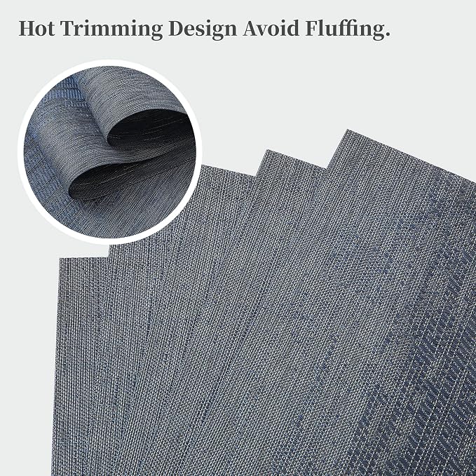 Leetaltree Denim Blue Placemats Set of 8 - Image 3