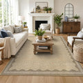 GarveeHome Scalloped Washable 8x10 Rug by GarveeHome