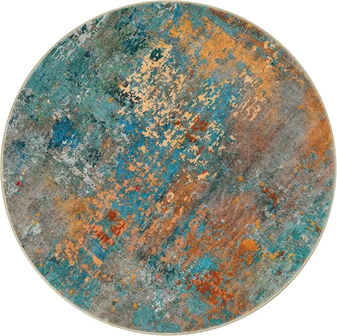 Lahome Modern Abstract 6ft Round Rug - Image 8