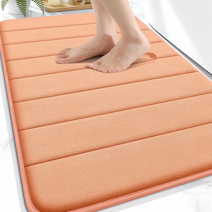 OLANLY Memory Foam Bath Mat 32x20, Super Soft Absorbent Bathroom Rugs, Quick Dry by OLANLY