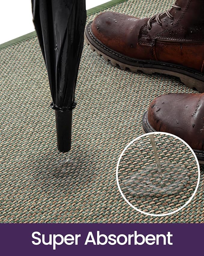 DEXI Ultra Thin Entryway Indoor Door Mat 32x48, Non Slip Rubber Backing Inside - Image 6
