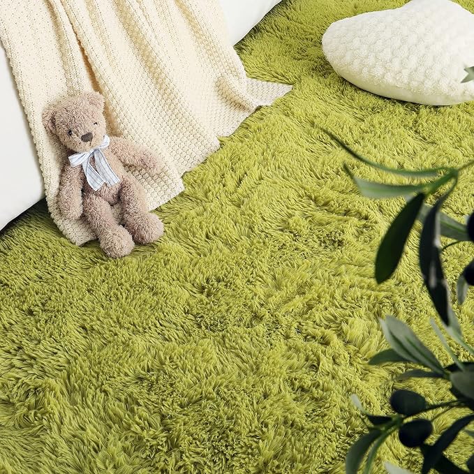 LOCHAS Bedroom Rug 2.6' x 5.3', Soft Oval Throw Rugs Carpet - Image 5