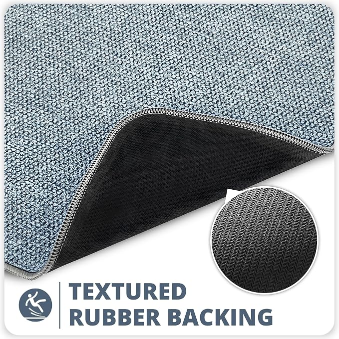 Bosap Toilet Rugs U Shaped Bathroom Rug, Machine Washable Non Slip Quick Dry - Image 4