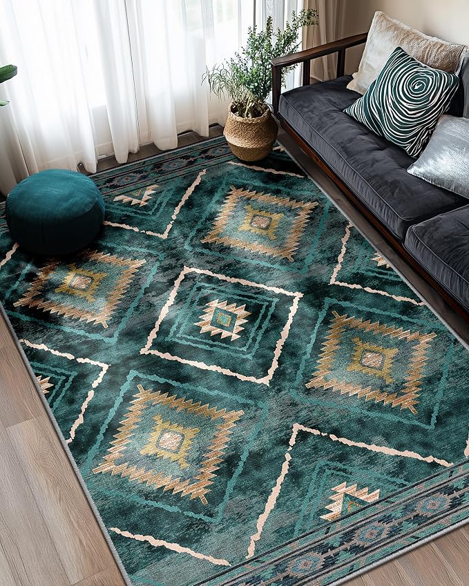 BESTSWEETIE Area Rug 3x5 Rug Machine Washable Non-Slip Low Pile Print Pattern by BESTSWEETIE