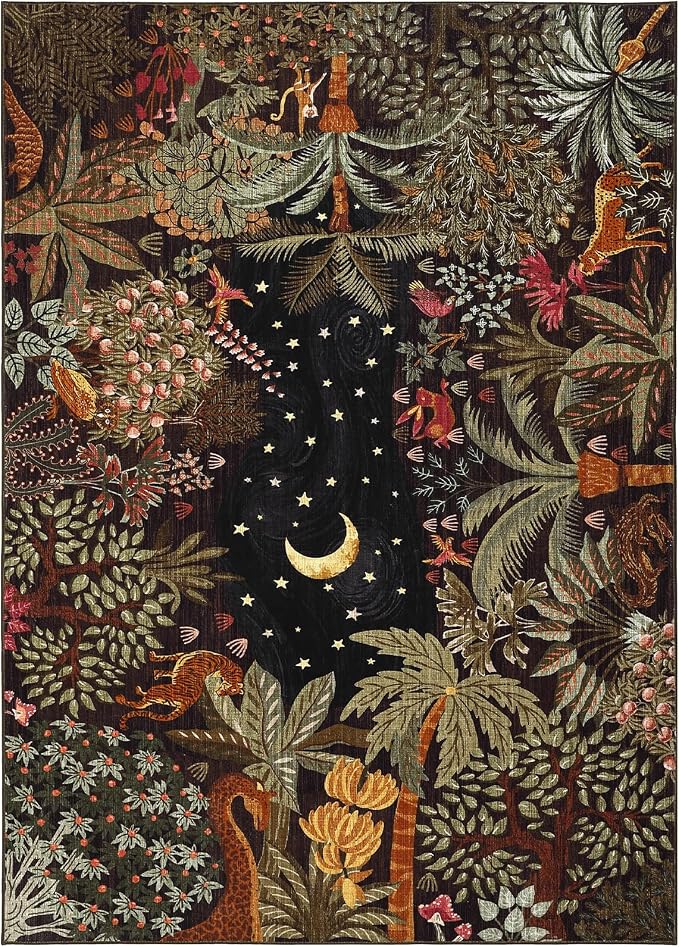 GarveeHome 6x9 Area Rug Jungle Brown Washable Rugs - Image 8