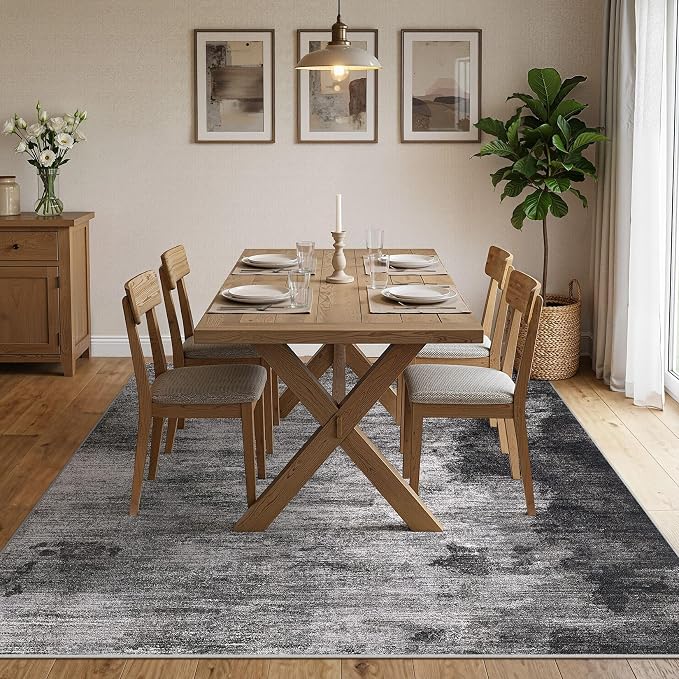 DMOYEST 10x12 Area Rug for Living Room Washable Abstract Rug - Image 2