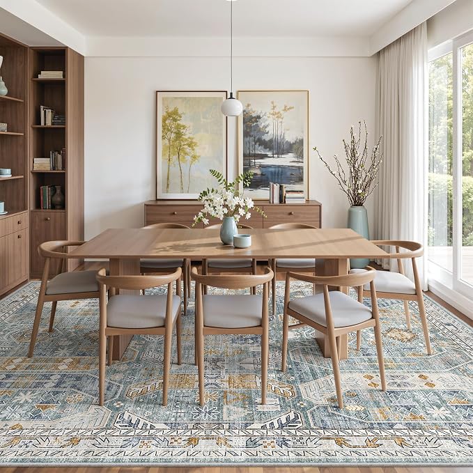 befbee 9x12 Area Rug, Ultra-Thin Washable Rugs - Image 8