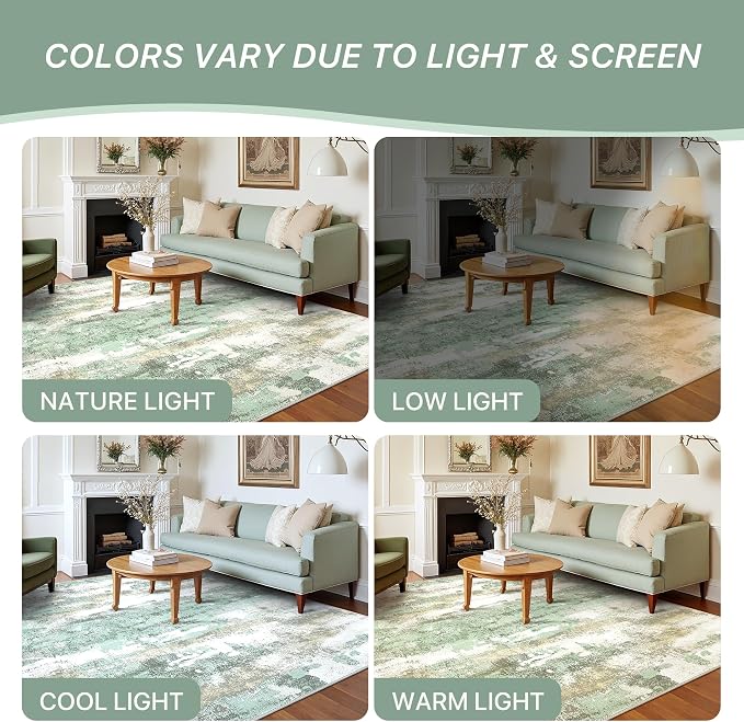 BEIMO Area Rugs 6x9 for Living Room Bedroom, Modern Abstract Machine Washable - Image 4