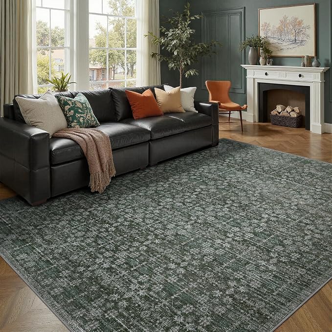 DCX 9x12 Neutral Rug, Kid & Pet Friendly by DCXWashableRug