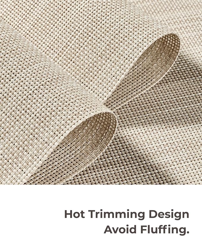 Leetaltree Beige White Placemats Set of 24 - Image 7