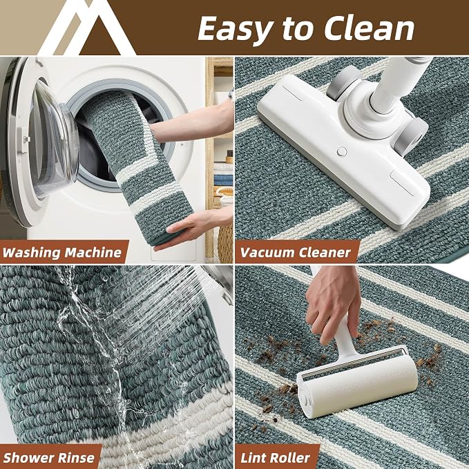 COSY HOMEER Kitchen Rugs and Mats Sets of 2PCS Non Slip Kitchen Mats - Image 6