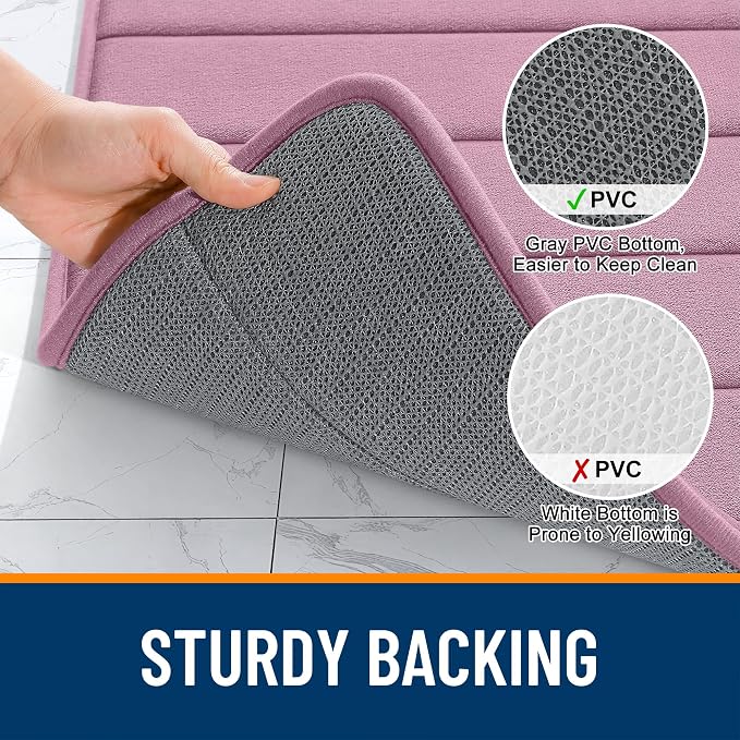 OLANLY Memory Foam Bath Mat 36x24, Super Soft Absorbent Bathroom Rugs, Quick Dry - Image 7
