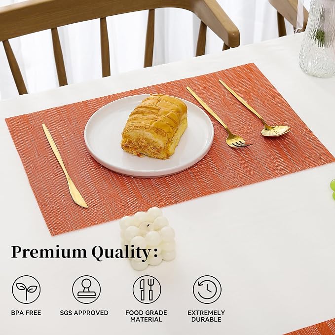 Leetaltree Orange Placemats Set of 12 - Image 2