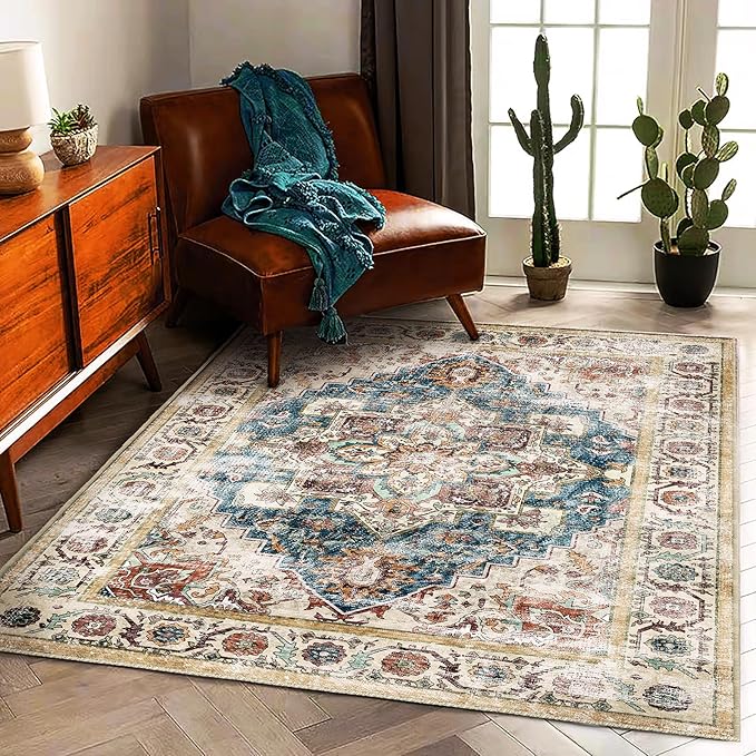 CHAMPLANT Washable Area Rug 5'x7' by CHAMPLANT