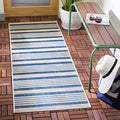 SAFAVIEH Courtyard Collection 2'3' x 18' Navy/Beige CY6062 Stripe Indoor/ by Unknown