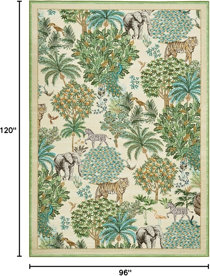 GarveeHome Jungle 8x10 Area Rug Washable Rugs - Image 2
