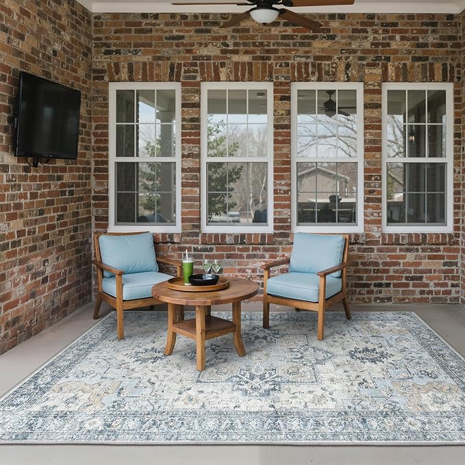 GENIMO Outdoor & Indoor Area Rug 4'x6', Waterproof, Non-Shedding, Easy Cleaning - Image 3