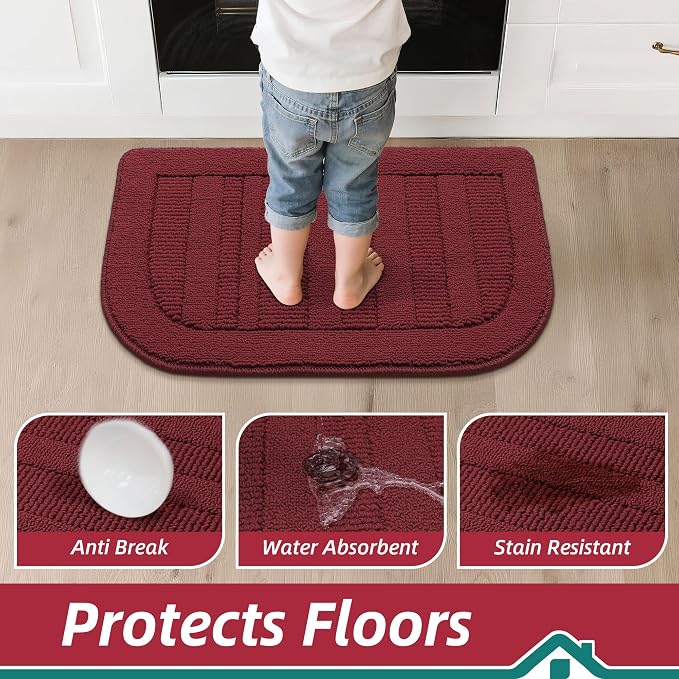 BEQHAUSE 24x36 Inch Kitchen Rug Mat Durable Kitchen Rugs Non-Slip Washable - Image 4