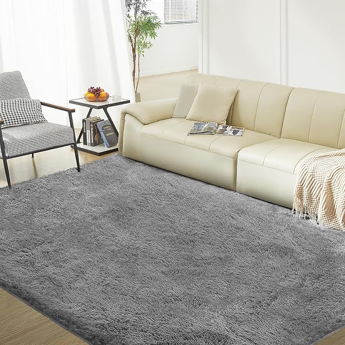 5X8 Ultra Soft Rug for Living Room, 5X8 Fluffy Shag Area Rug for Bedroom - Image 9