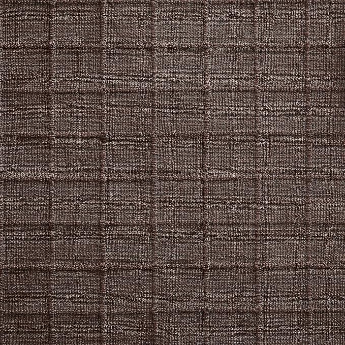 Artisanal Grid Linen Table Runner, 13x90 Inches Chocolate | Heavy Textured - Image 7
