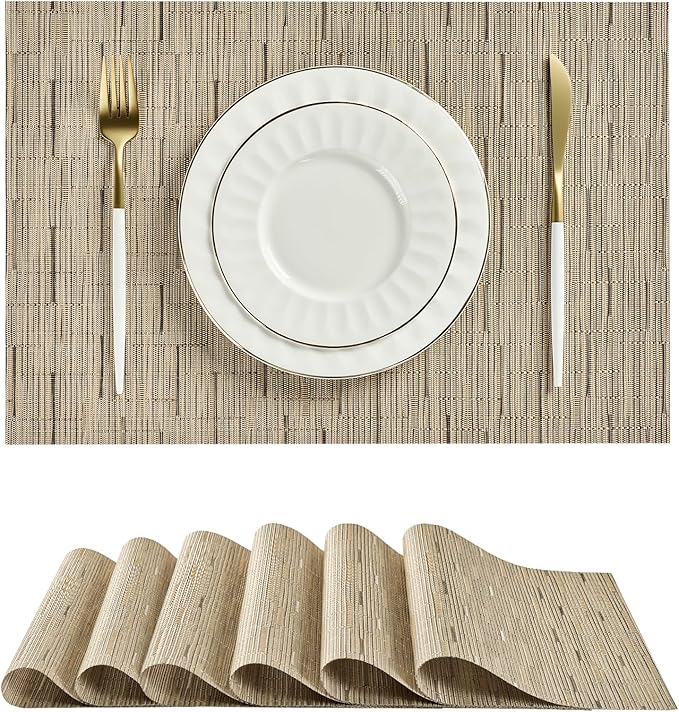 Leetaltree Light Brown Placemats Set of 6 by Leetaltree-ArtatEveryTable