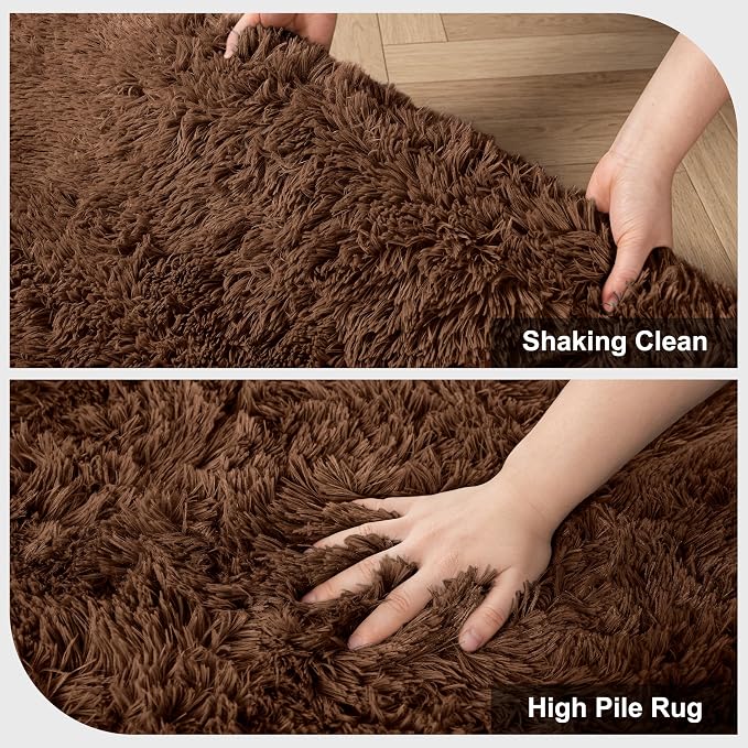 Shag Area Rugs for Bedroom Living Room, 6X9 Ultra Soft Fluffy Area Rugs for Dorm - Image 6