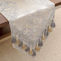 Loom and Mill Luxury Elegant Damask Table Runner 108 inches Long, 13x108 inch by LoomandMill