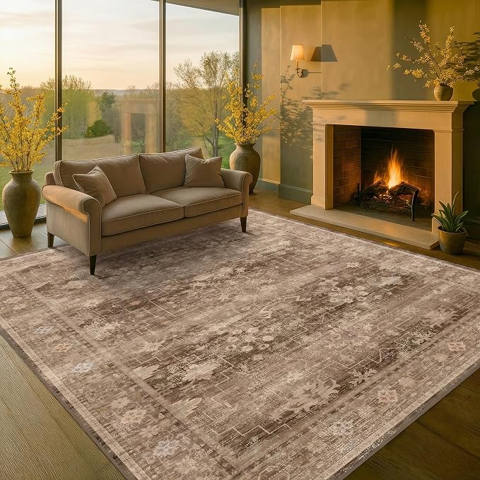 Hazo Haus Brown 9x12 Living Room Rug - Image 8