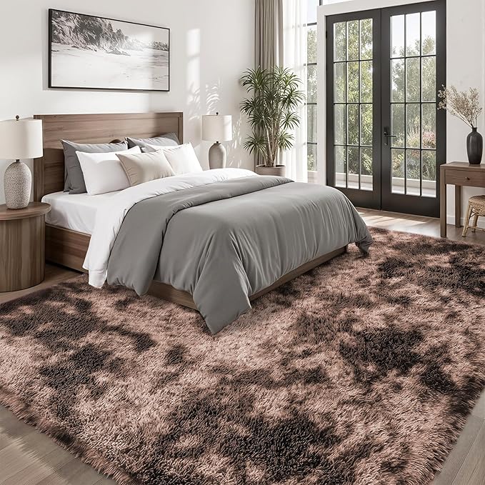 Area Rug for Living Room Bedroom: 9x12 Soft Fluffy Shag Upgrade Non-Slip High - Image 2